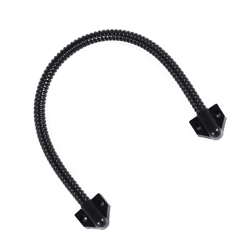 S4A-201 Black Flexible Armored Door Loop Wire Protector with Alloy Ends