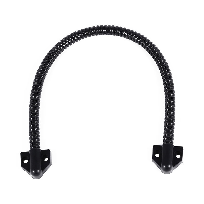 S4A-201 Black Flexible Armored Door Loop Wire Protector with Alloy Ends - view 2