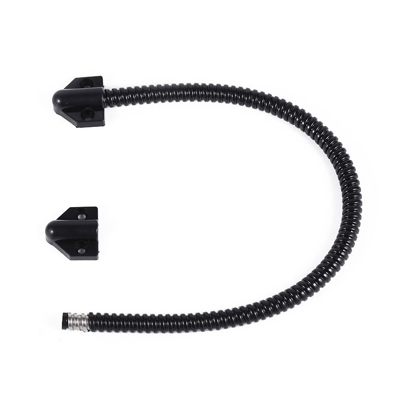 S4A-201 Black Flexible Armored Door Loop Wire Protector with Alloy Ends - view 3