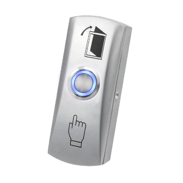 EB-1405A Metal Zinc Alloy Access Control Door Release Exit Button with LED Back Light-Zinc Alloy