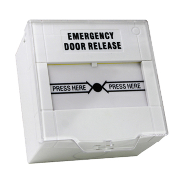 EB-20B Resetting Door Release Button (White)-Emergency Break Glass