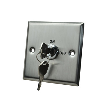 EB-S86KD Stainless Steel DPDT Emergency Release Metal Push Button Key Switch for Access Control System Door Lock And Door Operator-Key Switch