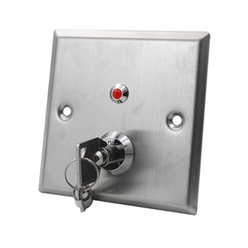 EB-S86KL Stainless Steel Key Switch Push Button Door Operator with Red LED-Key Switch