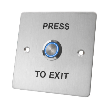 EB-S86LS Square Type 12V Stainless Steel Exit Switch Sensors For Door Access Exit Button Push To Exit-1.7mm Stanless Steel