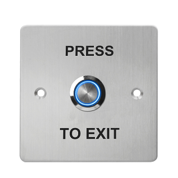 EB-S86LS Square Type 12V Stainless Steel Exit Switch Sensors For Door Access Exit Button Push To Exit-1.7mm Stanless Steel - view 2