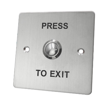 EB-S86 Access Control 86x86 Size Exit Button Stainless Steel Nameplate-1.7mm Stanless Steel