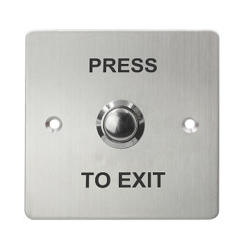 EB-S86 Access Control 86x86 Size Exit Button Stainless Steel Nameplate-1.7mm Stanless Steel - view 2