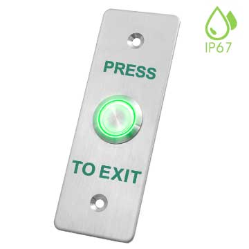 EB-SW40L Stainless Steel Waterproof Exit Button with LED-1.7mm Stanless Steel - view 3