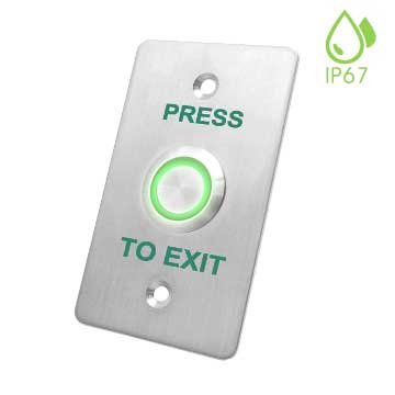 EB-SW50L Stainless Steel Waterproof Exit Button with LED-1.7mm Stanless Steel - view 3
