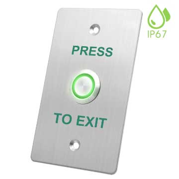 EB-SW70L  Stainless Steel Waterproof Exit Button with LED-1.7mm Stanless Steel - view 3