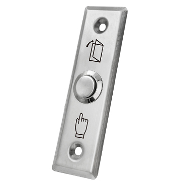 S28D Narrow 0.9mm Thick 304 Stainless steel Exit Button (Wire Drawing）-0.8mm Stainless Steel - view 3