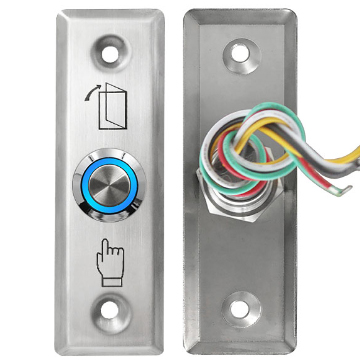 S28L Stainless Steel Exit Button with Blue LED Colour-0.8mm Stainless Steel