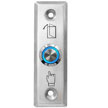 S28L Stainless Steel Exit Button with Blue LED Colour-0.8mm Stainless Steel - view 2
