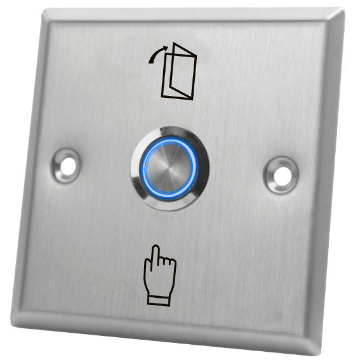 S86LS Access Control 0.9mm Thick Stainless Steel Exit Button Switches With LED-0.8mm Stainless Steel