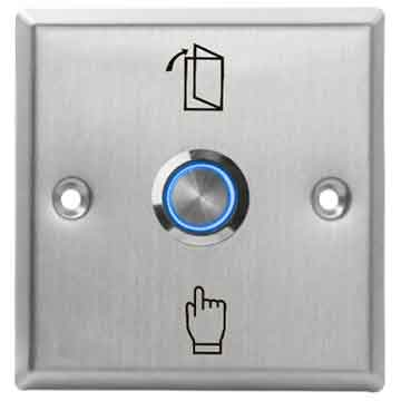 S86LS Access Control 0.9mm Thick Stainless Steel Exit Button Switches With LED-0.8mm Stainless Steel - view 2