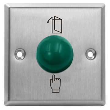 S86MG Stainless Steel Push To Exit Button Green Mushroom Outdoor Weather Request To Exit Push Button-Mushroom
