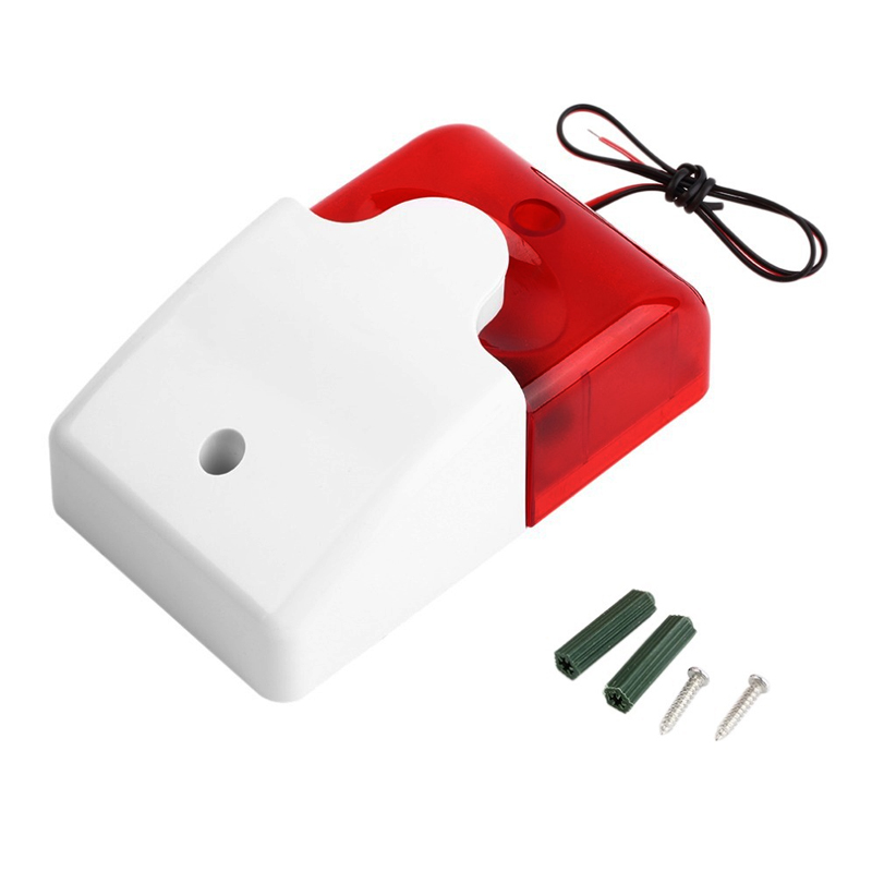 RHD-103 DC9 to 12V Wired Strobe Siren Red Light Sound Flash Buzzer Siren - view 5