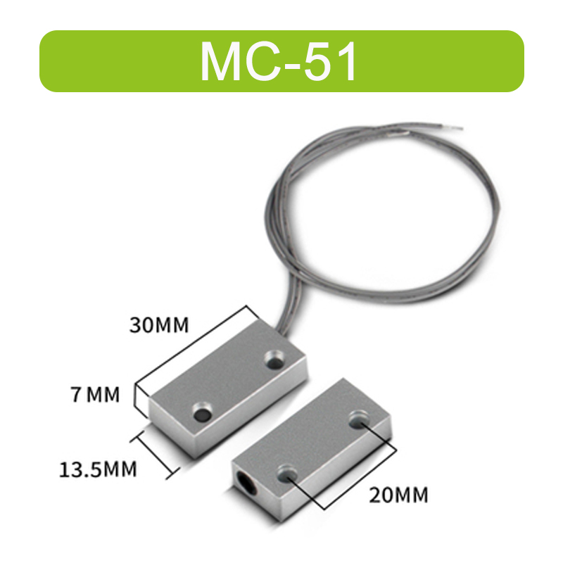 MC-51 NC Surface Mount Wired Security Window Door Contact Sensor Alarm Magnetic Reed Switch White
