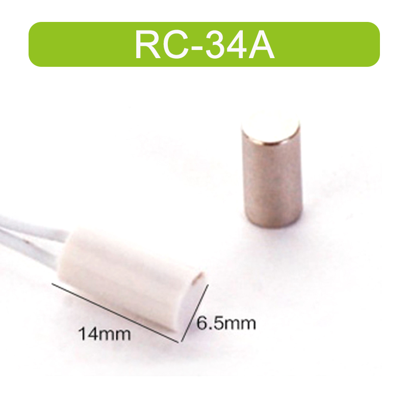 RC-34A NC+NO Recessed Wired Security Window Door Contact Sensor Alarm Magnetic Reed Switch Brown